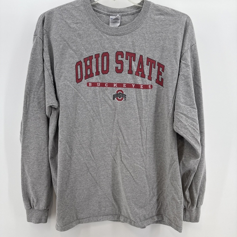Ohio State Buckeyes T Shirt Mens XL‎ Gray University OSU Gildan Y2K